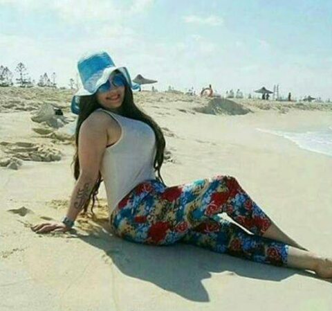 Arabian girl at the beach